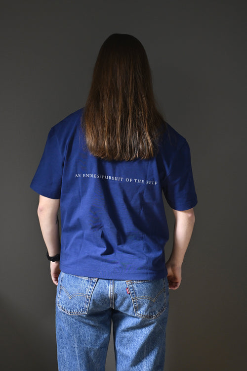 Boxy Logo Tee Navy